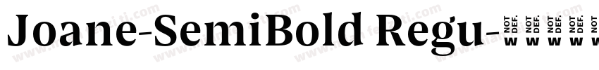 Joane-SemiBold Regu字体转换